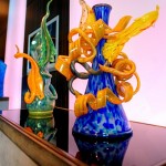 Vases by Dale Chihuly.
